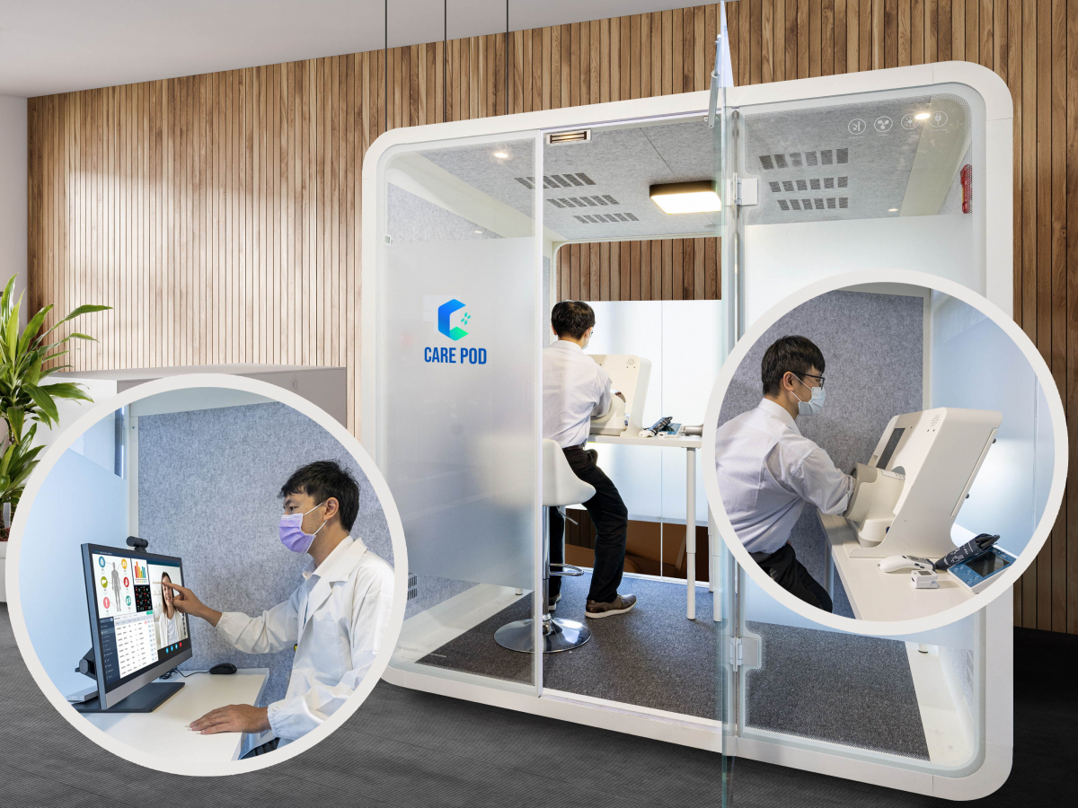 达擎于医疗科技展中展出＂远距诊疗舱＂，以因应医疗数字化及社会高龄化趋势下、复诊及慢性病患等族群对于远距看诊需求逐渐升高所推出的创新整合方案。多功能合一、高隐私性的远距诊疗舱可根据病患端与医师端的不同需求，提供弹性化及客制化功能，节省医生和病患的精力及时间
