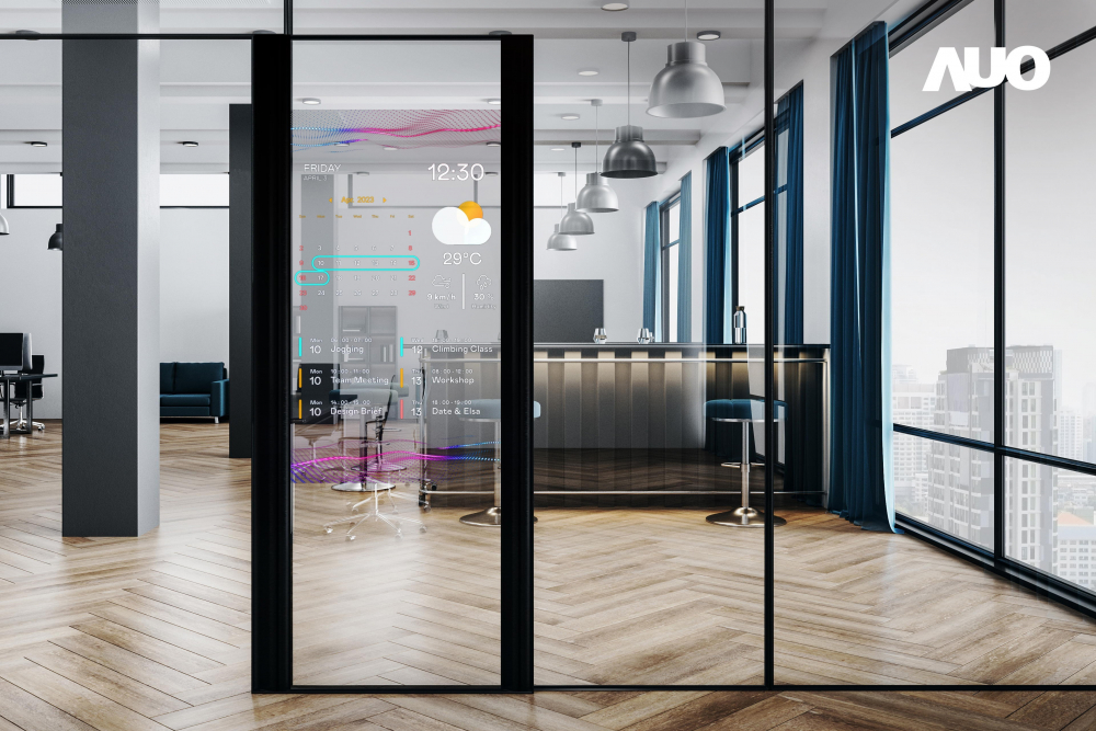 60吋Micro LED透明窗屏显示器，可依需求调整并延伸应用于不同场域，包括汽车侧窗或家庭玄关、智慧橱窗、商业展示等面向，提供丰富的信息娱乐内容