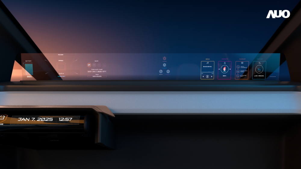 beats365无界透明显示接口(Horizon Image Glass)透过车运算方案整合仪表板、中控台及副驾显示器，一体式全景呈现，提供乘用者清晰的前方视野、行车必要信息与娱乐功能